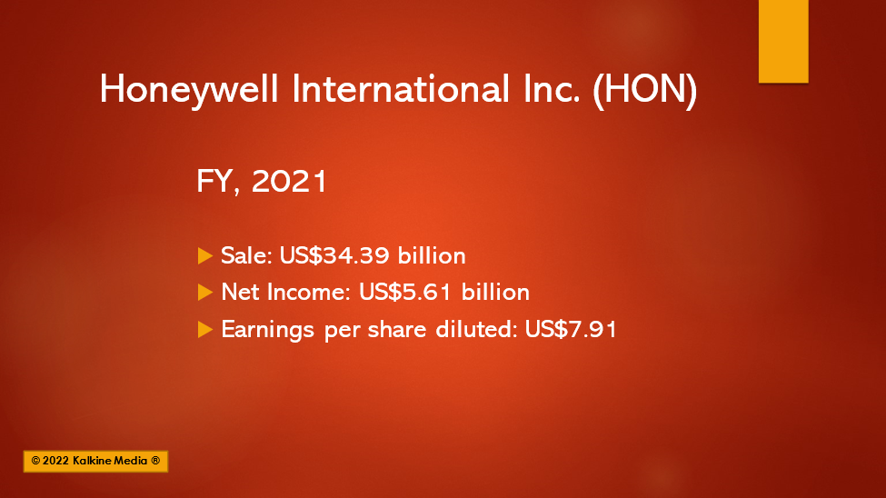 Honeywell International (HON) sales drop, stock plunges more than 5%.