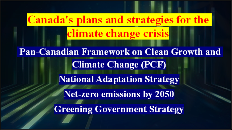 Canada's plans for the climate change crisis.