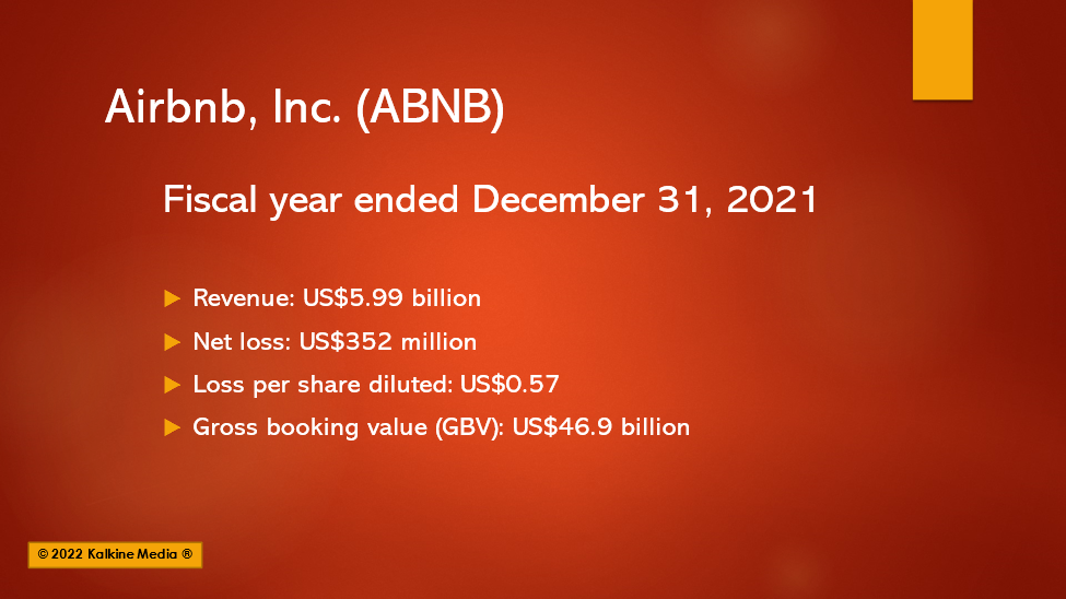 Airbnb (ABNB) expects strong first-quarter revenue in FY22.