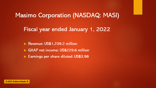 (Masimo stock plunged more than 37% after Sound United deal.