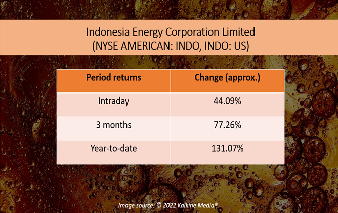 Indonesia Energy (NYSE AMERICAN: INDO) stock performance