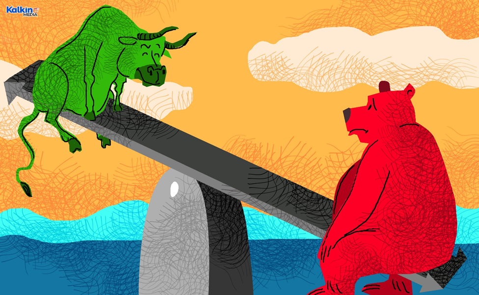 Volatility is a measure of how sharply the values of the shares are moving up and down