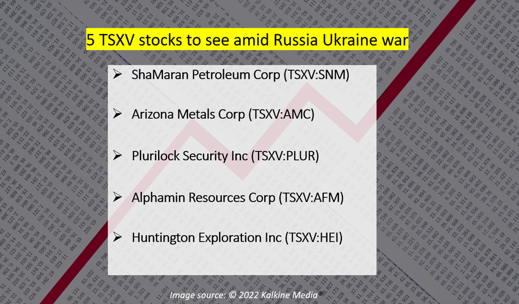 SNM, AMC, PLUR, AFM & HEI: 5 TSXV stocks to see amid Russia-Ukraine war