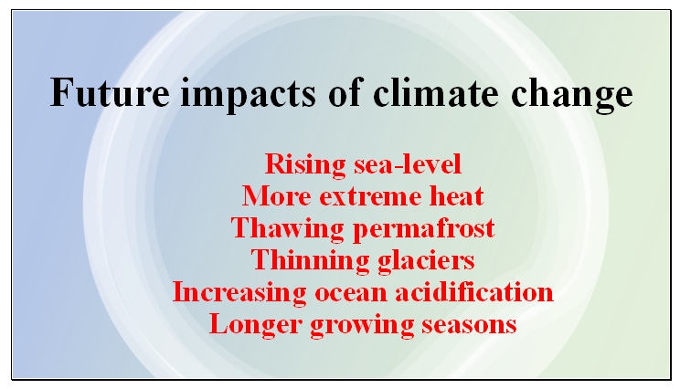 Future impacts of climate change.