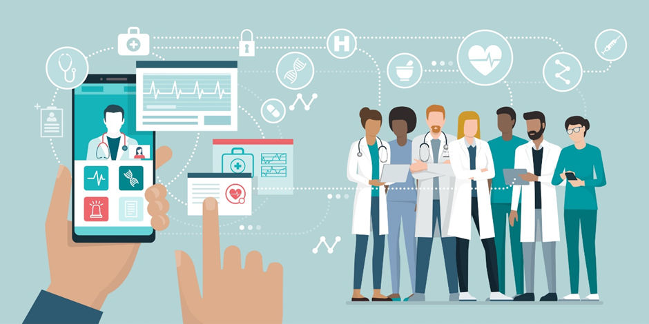 Digital Therapeutics application connecting healthcare team