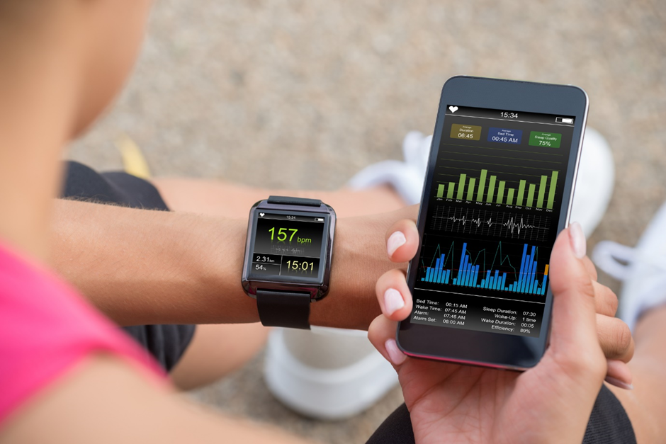 Mobile phone connected to a smart watch