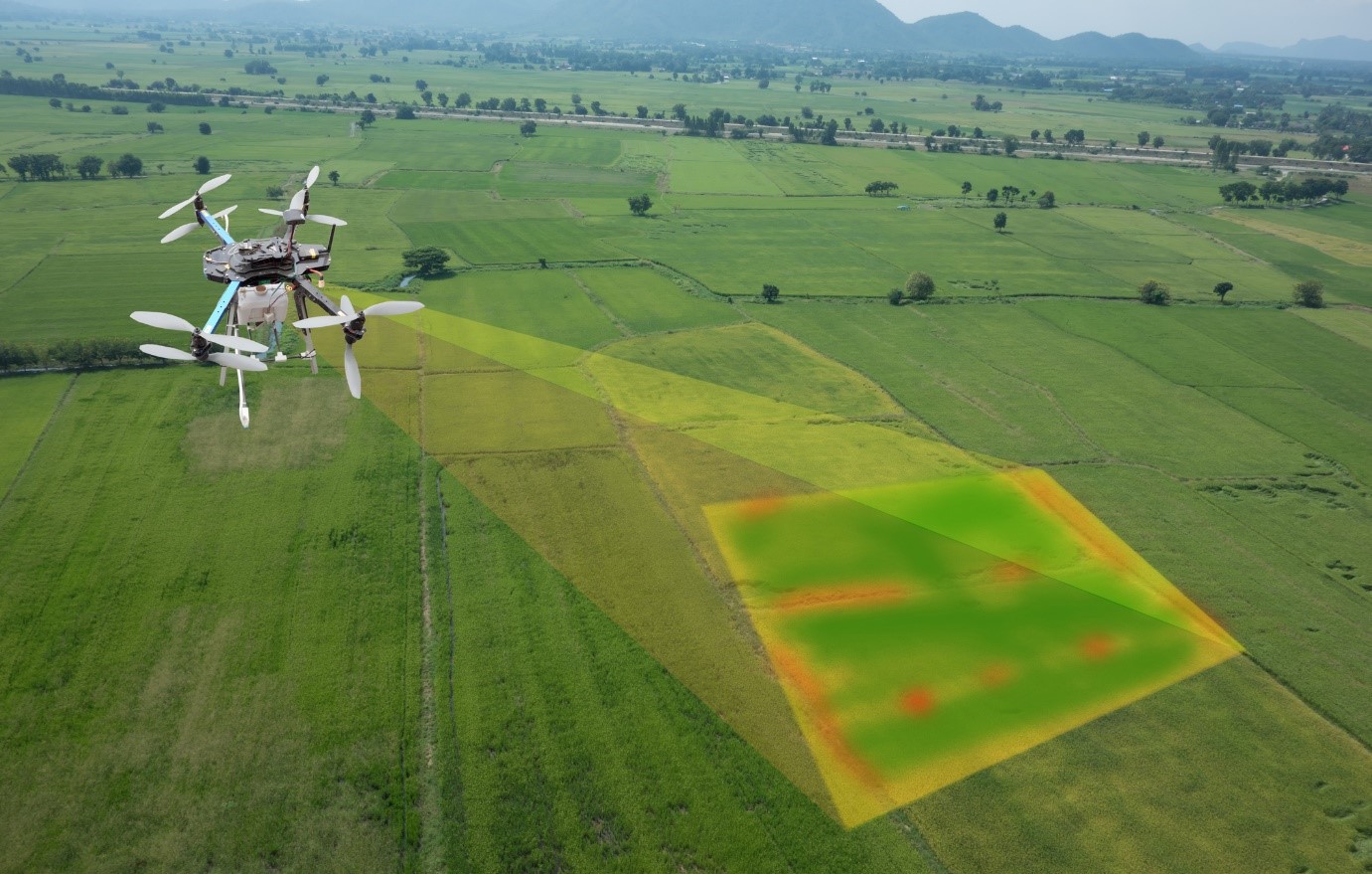 Use of drone in agriculture field surveillance