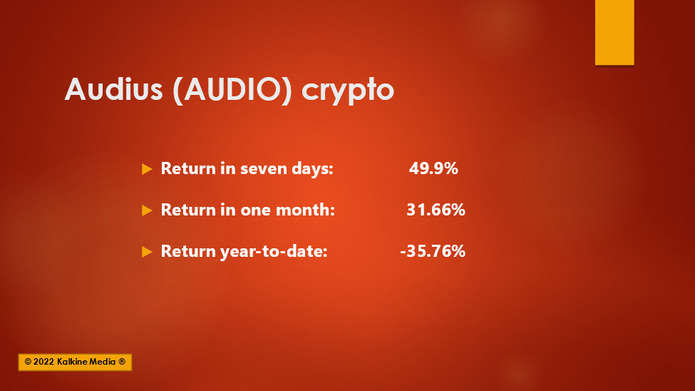 Why Audius crypto rose 50% in last 7 days?