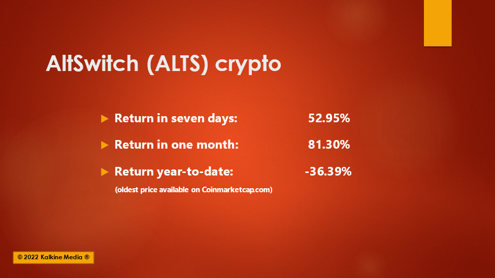 Why is AltSwitch (ALTS) crypto rising?