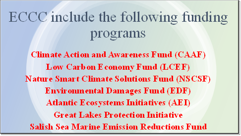ECCC funding programs