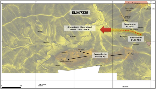 EL007335 extension to the Snowstorm region against LIDAR