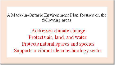 Focused area of Made-in-Ontario Environment Plan