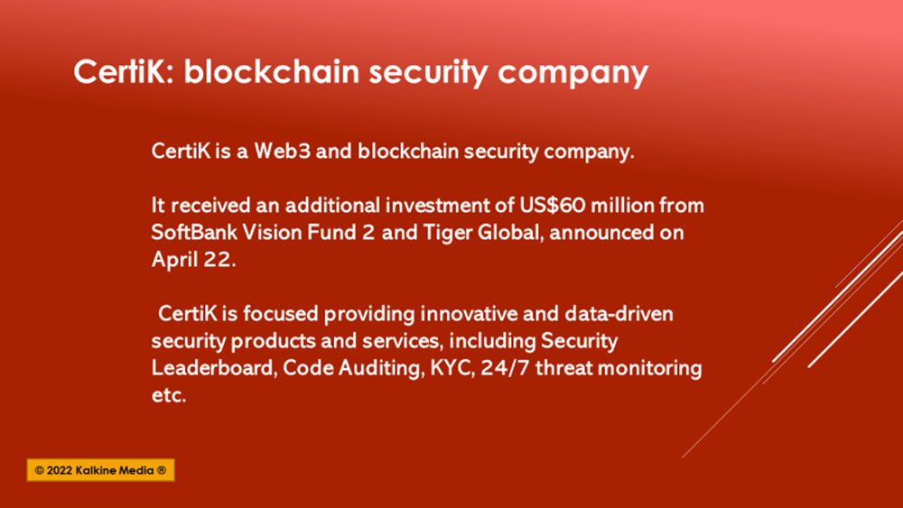 Blockchain security firm CertiK bags US$60 mn from SoftBank, Tiger Global