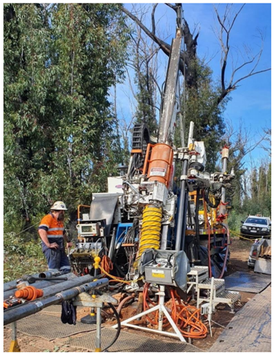 Deepcore Drill rig onsite at Dogwood