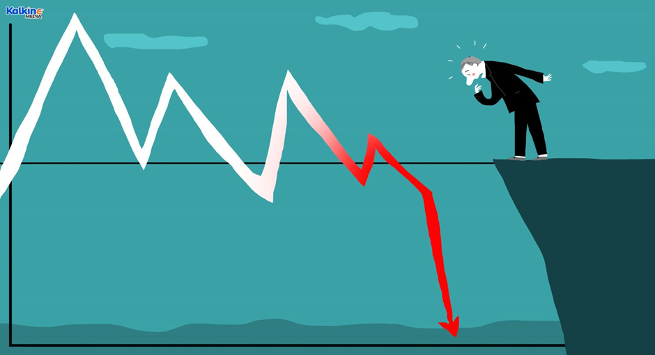 European shares falling during a flash crash