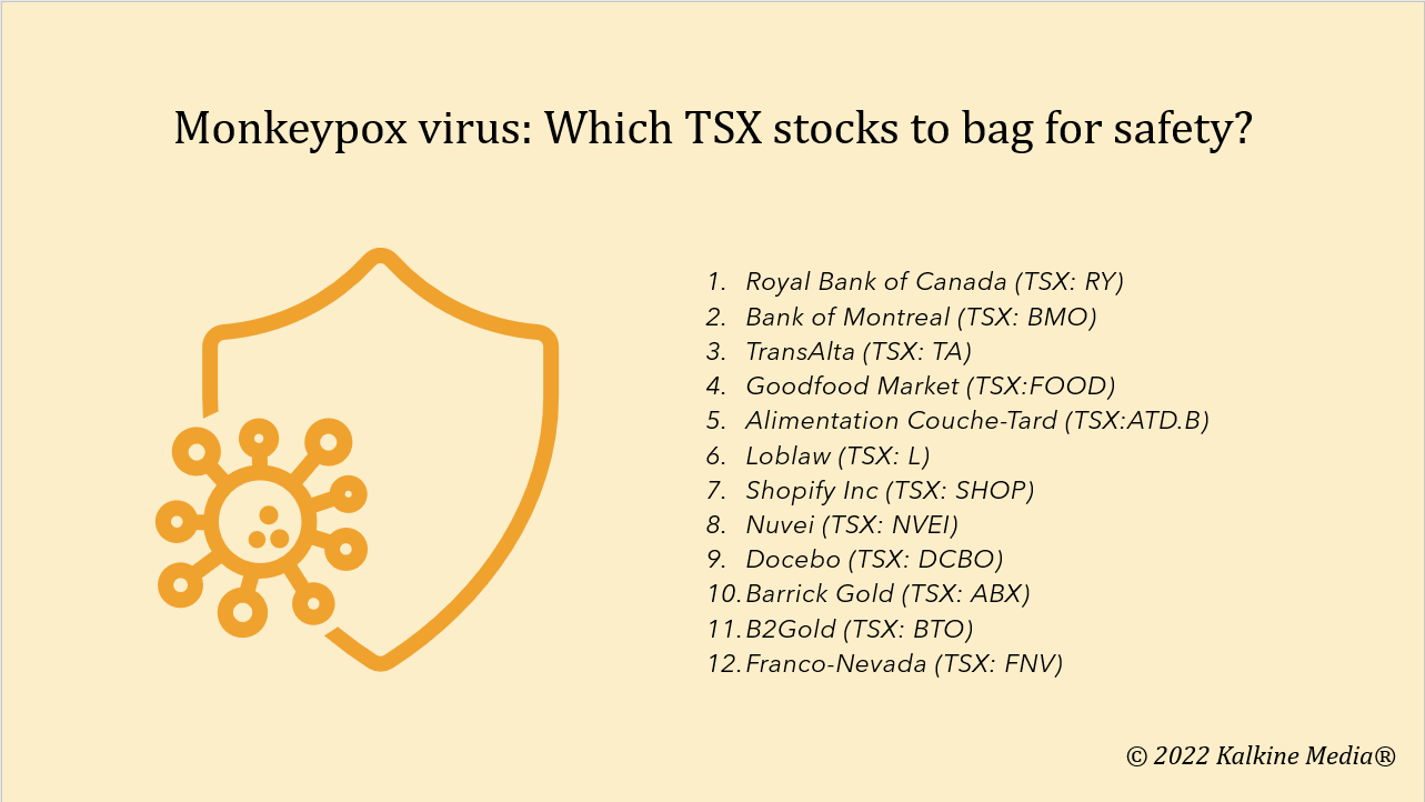 Monkeypox virus: Which TSX stocks to bag for safety in Canada?
