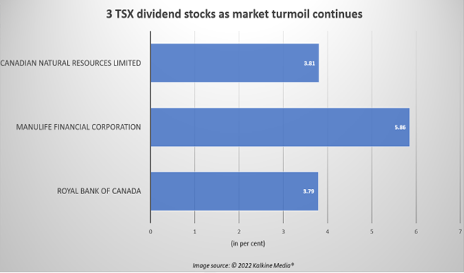 &nbsp;RY, MFC and CNQ: 3 TSX dividend stocks as market turmoil continues