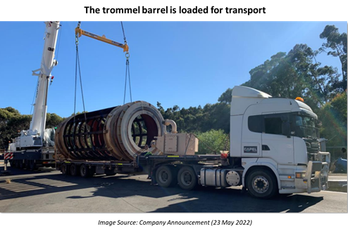 The trommel purchased by VRX Silica