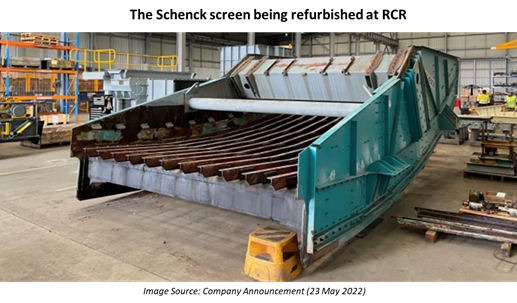 The Schenck banana vibrating screen purchased by VRX Silica