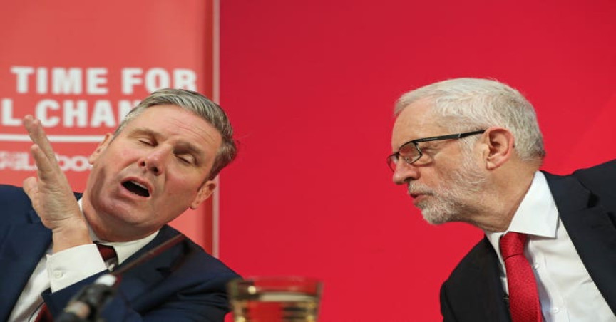 Then Labour Party leader Jeremy Corbyn (right) alongside then shadow Brexit secretary Sir Keir Starmer  (Jonathan Brady/PA)