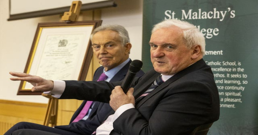 Sir Tony Blair and Bertie Ahern