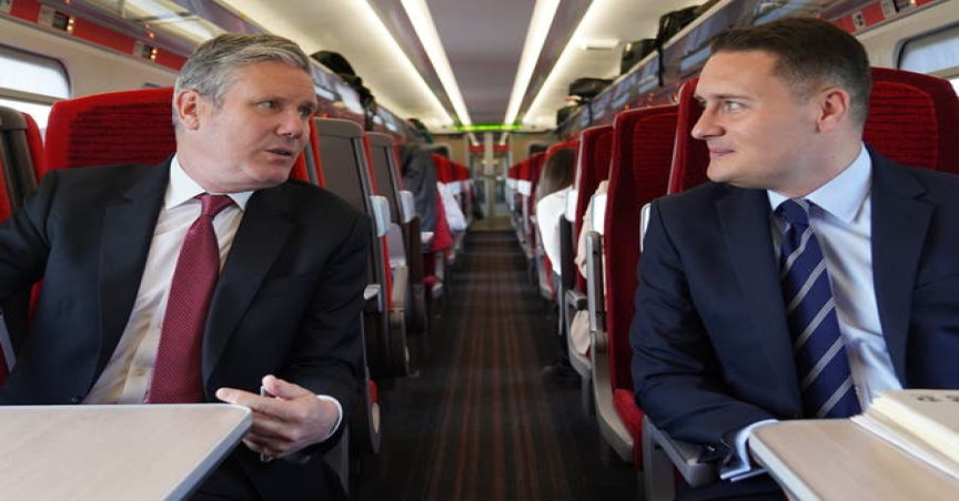 Sir Keir Starmer with shadow health secretary Wes Streeting 