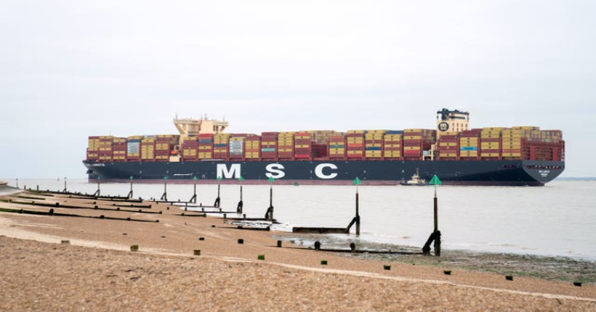 MSC Loreto at the Port of Felixstowe