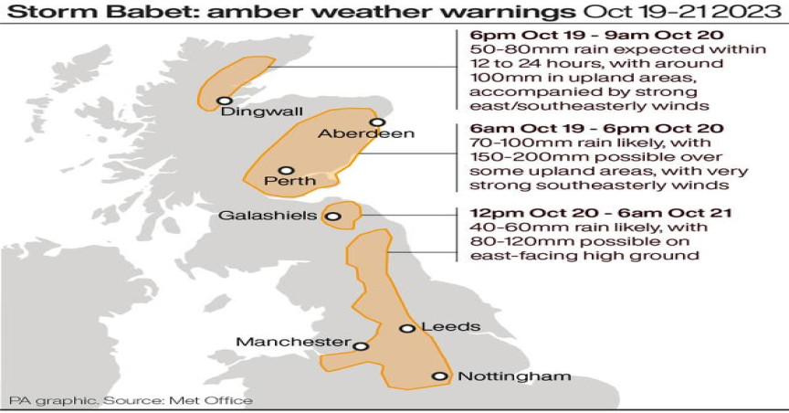 Storm Babet Lashing Scotland Amid Warnings Of Major Flooding And ...