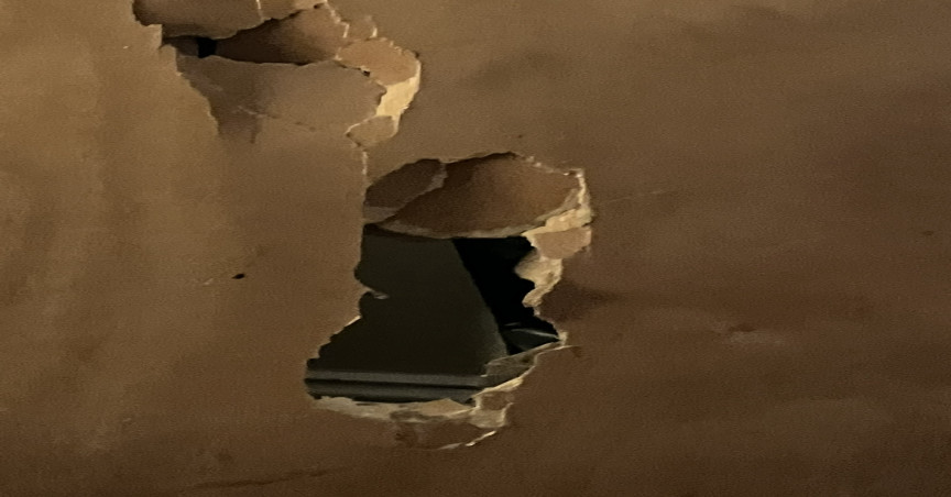 A hole in a wall