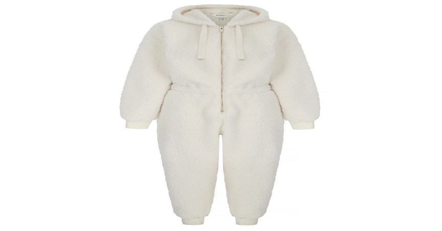 River Island Cream Borg Hooded Onesie