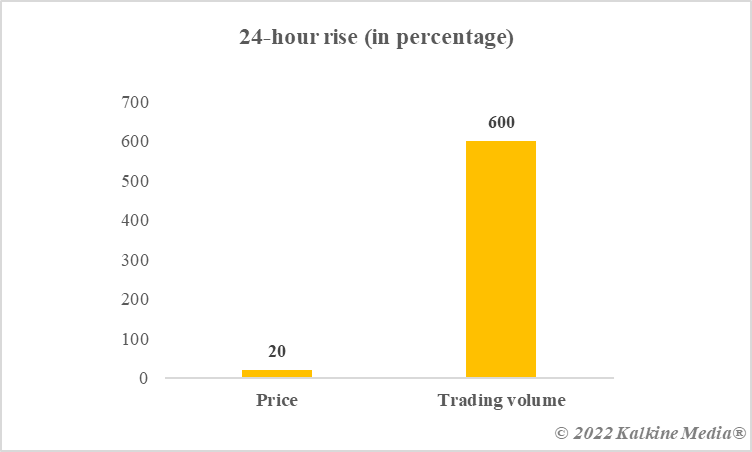 24-hour rise (in percentage)