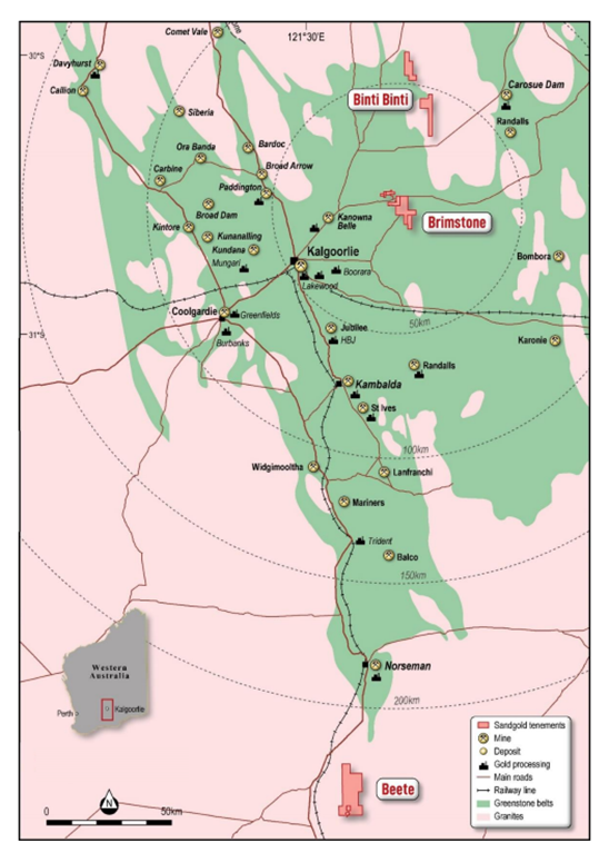   Image Source: Company Announcement Location of the Brimstone, Beete, and Binti Binti projects