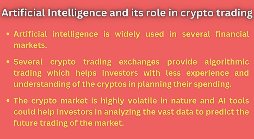 Role of Artificial Intelligence (AI) in crypto trading