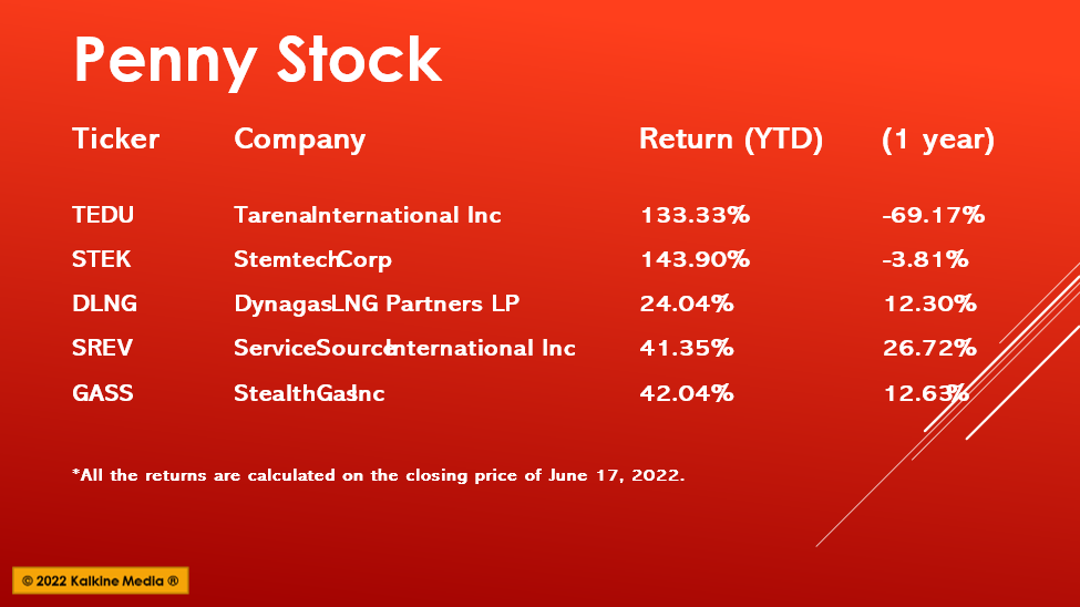 Five penny stocks to consider in July: DLNG, SREV, GASS, TEDU & STEK