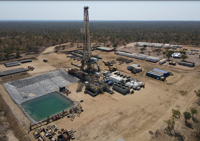 Exalo Rig 202 at the Mukuyu-1 wellsite preparing to commence drilling in early September