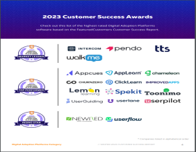 The Top Digital Adoption Platforms According to the FeaturedCustomers Winter 2023 Customer Success Report Rankings