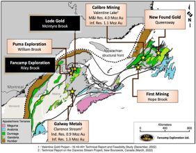 Fancamp Announces Transaction with Lode Gold Resources to Advance New Brunswick and Yukon Mineral Properties