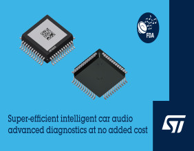 Flexible, space-saving class-D amplifier for in-car audio from STMicroelectronics adds automotive-optimized diagnostics