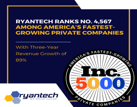 RYANTECH Ranks No. 4,567 on the 2024 Inc. 5000