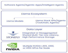 Llama Ecosystem on NVIDIA GPU-Based AI Servers with High Performance Integrated Shared NVMe Storage