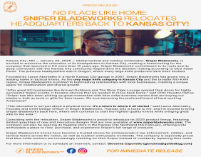 Sniper Bladeworks Relocates Headquarters Back to Kansas City