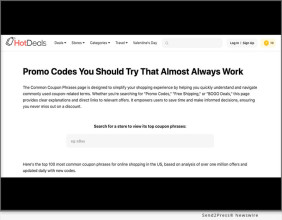 Hotdeals Launches New ‘Most Common Coupon Phrases’ Page To Help Consumers Save More