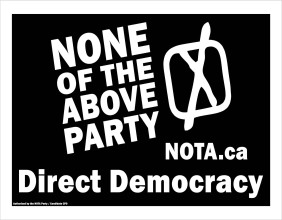 None of the Above Party Calls for Referendum on Trump Tariffs, Strategic Voting to Defeat Ford Government in Election