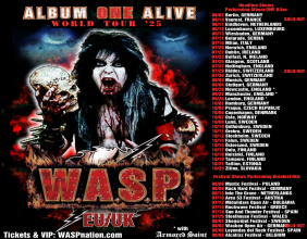 W.A.S.P. Announce More Dates on the 2025 Album ONE Alive World Tour in Europe and UK