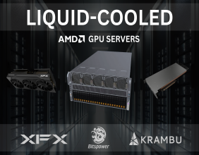 KRAMBU, Bitspower, and XFX Introduce Liquid-Cooled AI Servers with AMD Radeon GPUs