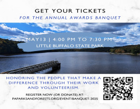 Winners Announced and Registration Open for the Pennsylvania Parks and Forests Foundation Awards Banquet