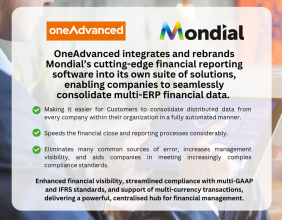 BREAKING: OneAdvanced and Mondial Announce Partnership For Global Financial Reporting & Consolidations