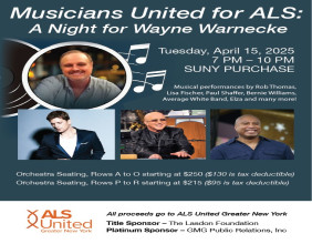 Star-Studded Concert to Honor Music Producer Wayne Warnecke and Raise Funds for ALS United Greater New York