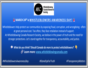 Recognizing Whistleblowers Awareness Day: Honouring Those Who Speak Truth to Power