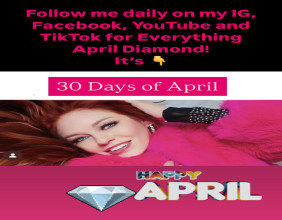 Recording Artist and Influencer April Diamond Kicks Off 30 Days of April 2025—A Month-Long Celebration with Fans